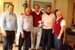 Sunderland winning team with trophy presented by Michael Roseberry (left)